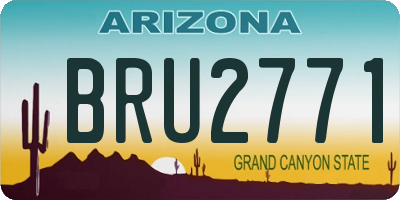 AZ license plate BRU2771