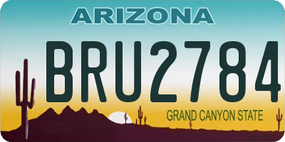 AZ license plate BRU2784