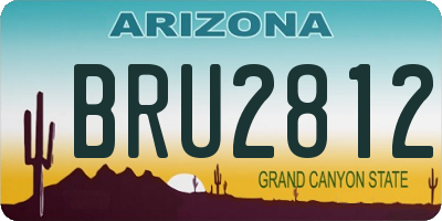 AZ license plate BRU2812