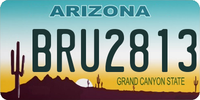 AZ license plate BRU2813