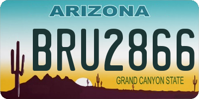 AZ license plate BRU2866