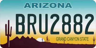 AZ license plate BRU2882
