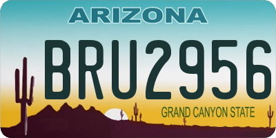 AZ license plate BRU2956
