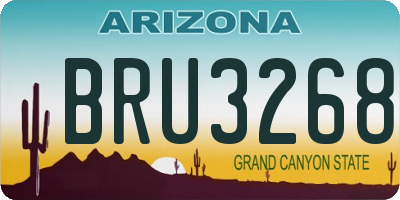 AZ license plate BRU3268