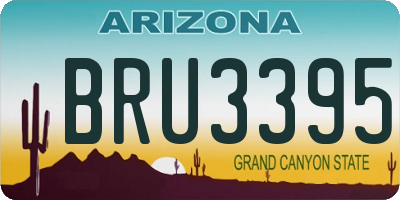 AZ license plate BRU3395