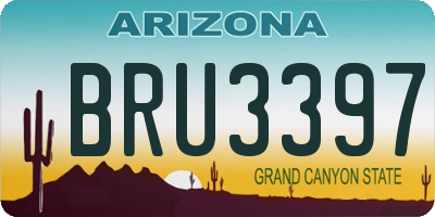 AZ license plate BRU3397