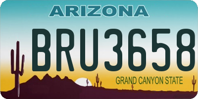 AZ license plate BRU3658