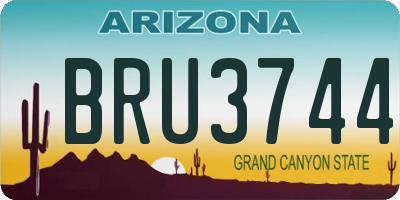 AZ license plate BRU3744