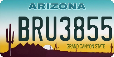 AZ license plate BRU3855