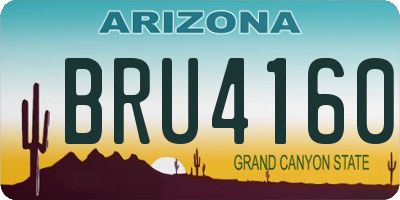 AZ license plate BRU4160