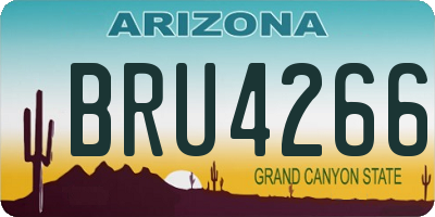 AZ license plate BRU4266