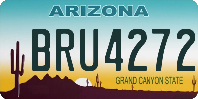 AZ license plate BRU4272
