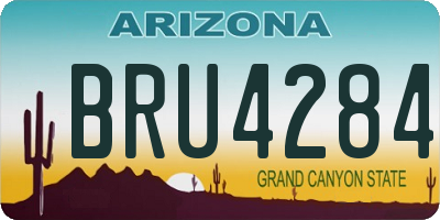 AZ license plate BRU4284
