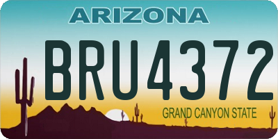 AZ license plate BRU4372