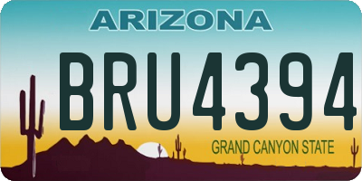 AZ license plate BRU4394