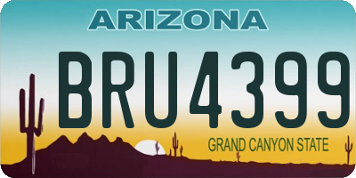 AZ license plate BRU4399