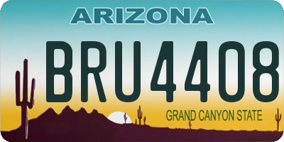 AZ license plate BRU4408