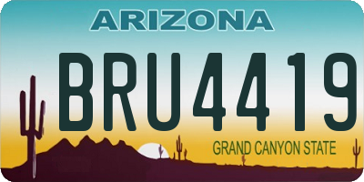 AZ license plate BRU4419