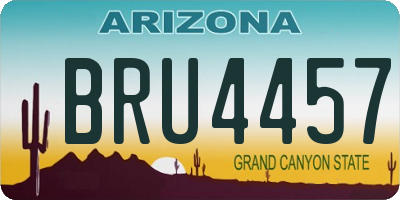 AZ license plate BRU4457
