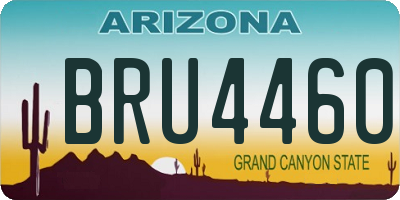 AZ license plate BRU4460