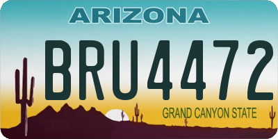 AZ license plate BRU4472