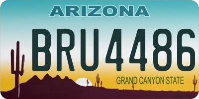 AZ license plate BRU4486