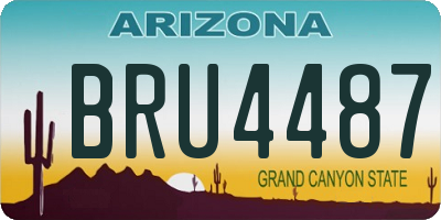 AZ license plate BRU4487