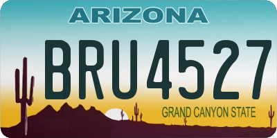AZ license plate BRU4527