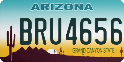 AZ license plate BRU4656