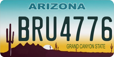 AZ license plate BRU4776