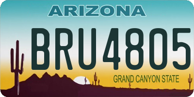 AZ license plate BRU4805