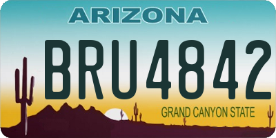 AZ license plate BRU4842