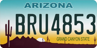 AZ license plate BRU4853