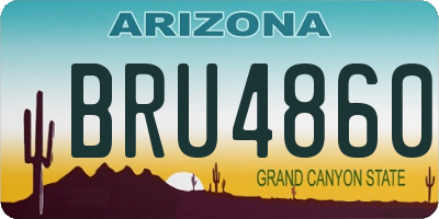 AZ license plate BRU4860