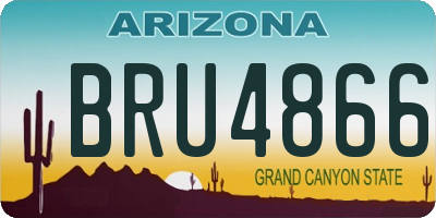 AZ license plate BRU4866