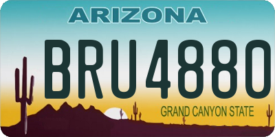 AZ license plate BRU4880