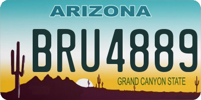 AZ license plate BRU4889