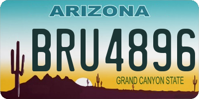 AZ license plate BRU4896