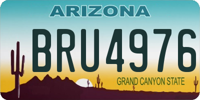 AZ license plate BRU4976