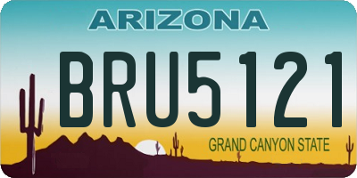 AZ license plate BRU5121