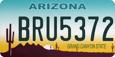 AZ license plate BRU5372