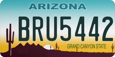AZ license plate BRU5442