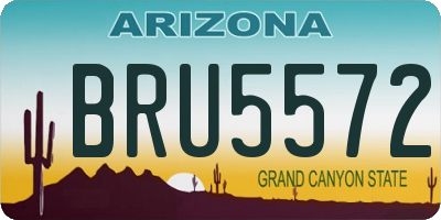 AZ license plate BRU5572
