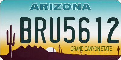 AZ license plate BRU5612