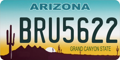 AZ license plate BRU5622