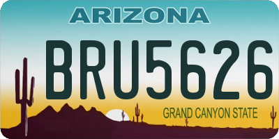 AZ license plate BRU5626