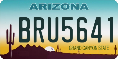 AZ license plate BRU5641