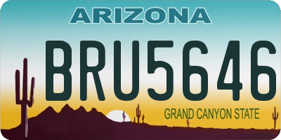 AZ license plate BRU5646