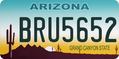 AZ license plate BRU5652