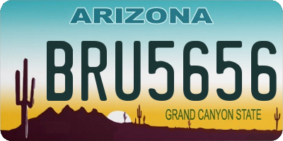 AZ license plate BRU5656